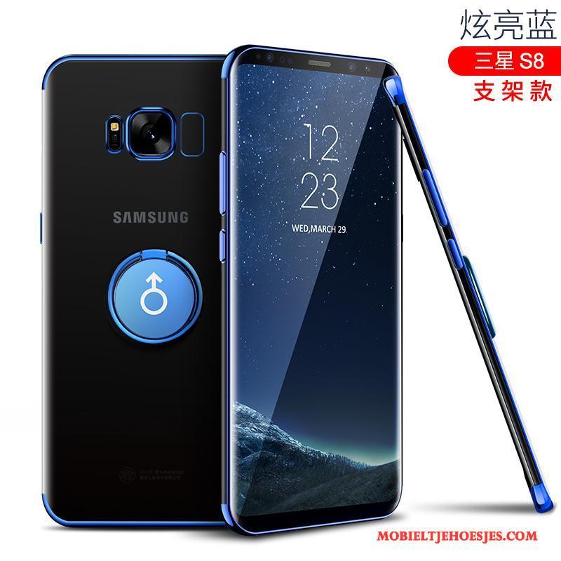 Samsung Galaxy S8 Hoesje Zacht Doorzichtig Trend Blauw Scheppend Dun Ster