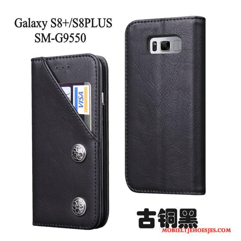 Samsung Galaxy S8+ Leren Etui Bescherming Hoesje Telefoon Anti-fall Zacht Siliconen Rood