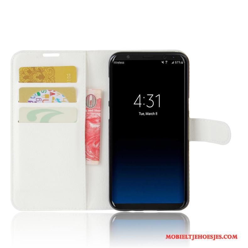 Samsung Galaxy S8 Leren Etui Hoes Folio Hoesje Telefoon Ondersteuning Ster Bescherming