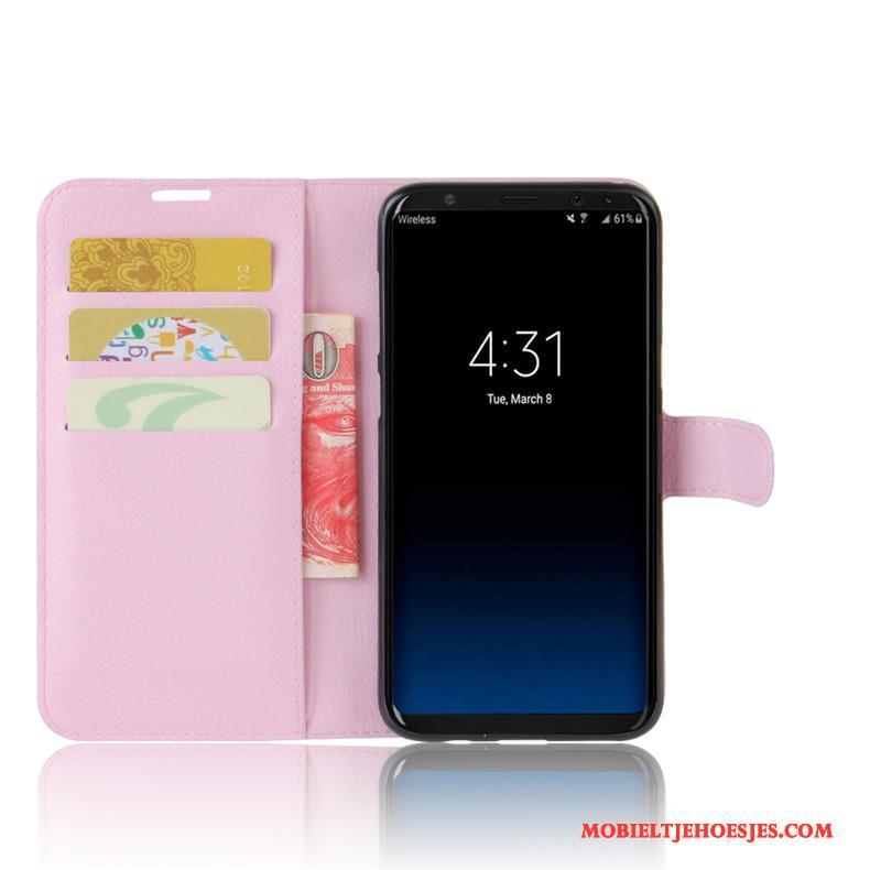 Samsung Galaxy S8 Leren Etui Hoes Folio Hoesje Telefoon Ondersteuning Ster Bescherming