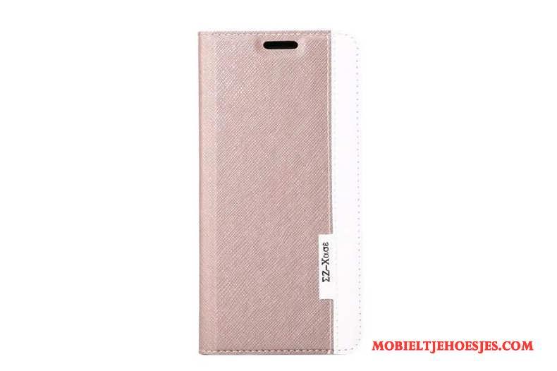 Samsung Galaxy S8 Mobiele Telefoon Hoesje Telefoon Bescherming Herringbone Leren Etui Lichtblauw Ster