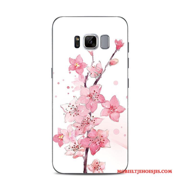 Samsung Galaxy S8+ Ondersteuning Anti-fall Hoesje Telefoon Roze Ster Zacht Siliconen