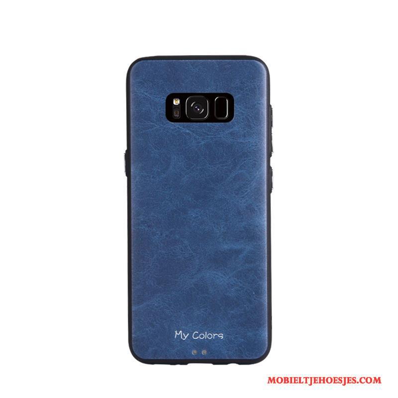 Samsung Galaxy S8 Ster Hoesje Telefoon Bedrijf Rood Zacht Bescherming Kunstleer