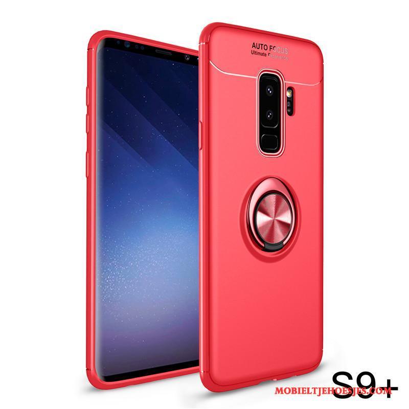 Samsung Galaxy S9+ All Inclusive Rood Siliconen Hoesje Zacht Ster Anti-fall