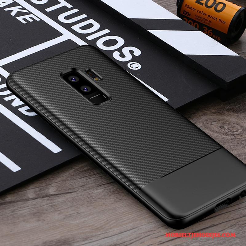 Samsung Galaxy S9+ All Inclusive Siliconen Bescherming Zacht Anti-fall Zwart Hoesje Telefoon