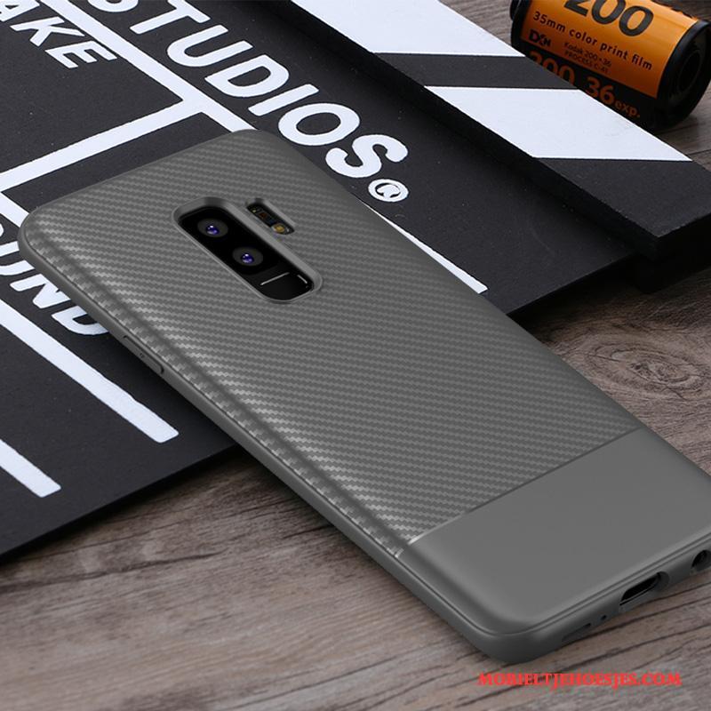 Samsung Galaxy S9+ All Inclusive Siliconen Bescherming Zacht Anti-fall Zwart Hoesje Telefoon