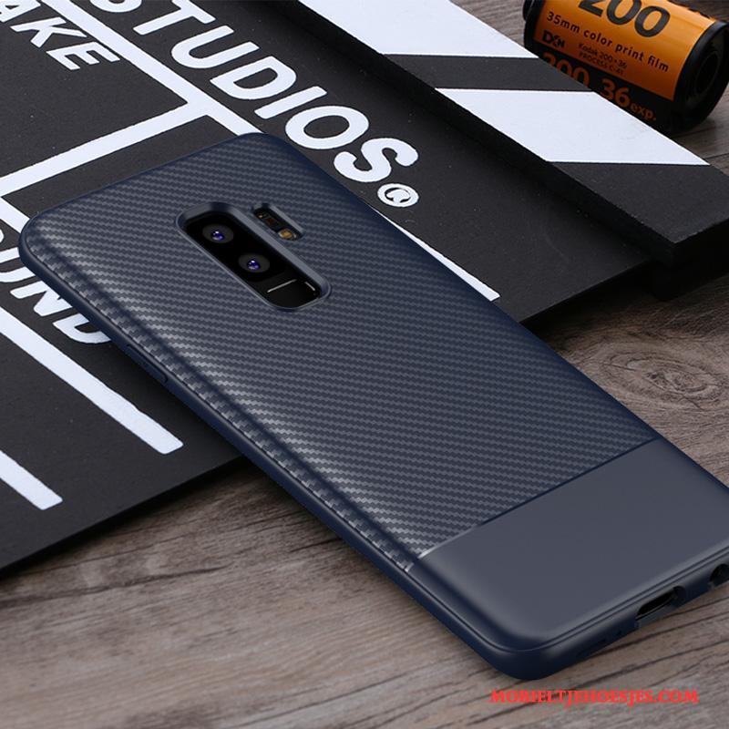 Samsung Galaxy S9+ All Inclusive Siliconen Bescherming Zacht Anti-fall Zwart Hoesje Telefoon