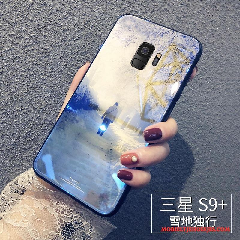 Samsung Galaxy S9+ Anti-fall Siliconen Hoesje Telefoon Trendy Merk Glas Persoonlijk Scheppend