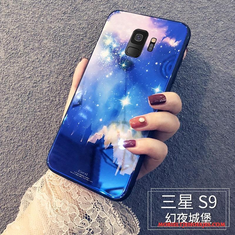 Samsung Galaxy S9 Blauw All Inclusive Glas Ster Hoesje Telefoon Anti-fall Trendy Merk