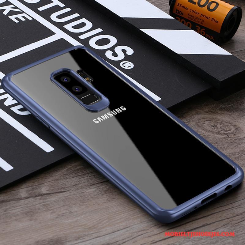 Samsung Galaxy S9+ Blauw Hoes Trend Hoesje Dun Ster Siliconen