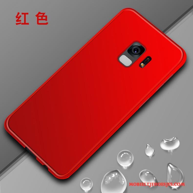 Samsung Galaxy S9+ Dun Siliconen Hoesje Telefoon Zacht Rood Schrobben All Inclusive