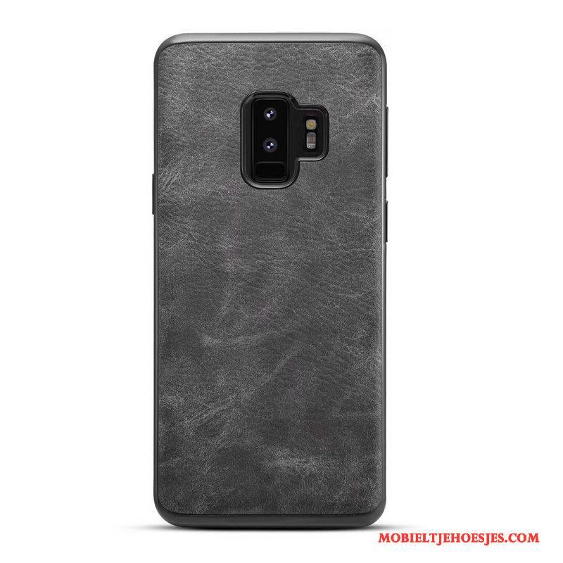 Samsung Galaxy S9+ Eenvoudige Anti-fall Vintage Bedrijf Hoesje Telefoon All Inclusive Ster