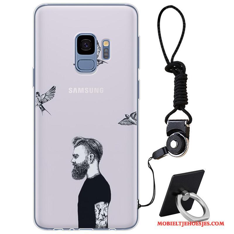 Samsung Galaxy S9 Eenvoudige Zacht Hoesje Telefoon Siliconen Trendy Merk Blauw Elegante