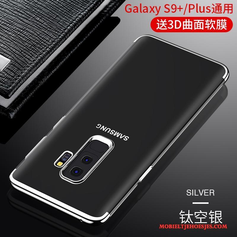 Samsung Galaxy S9+ Hoesje All Inclusive Siliconen Dun Ster Doorzichtig Purper Hoes
