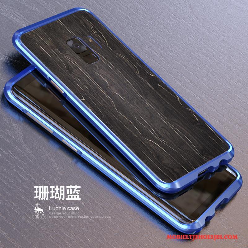 Samsung Galaxy S9+ Hoesje Bescherming Blauw Ster Omlijsting All Inclusive Metaal