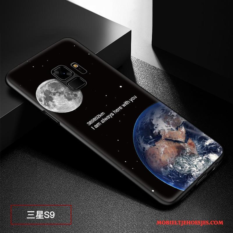 Samsung Galaxy S9 Hoesje Bescherming Hoes Reliëf Schrobben Ster Rood Patroon