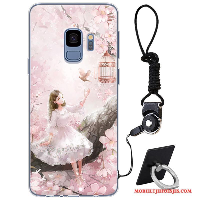 Samsung Galaxy S9 Hoesje Chinese Stijl Ster Vers Elegante Roze Mini Siliconen