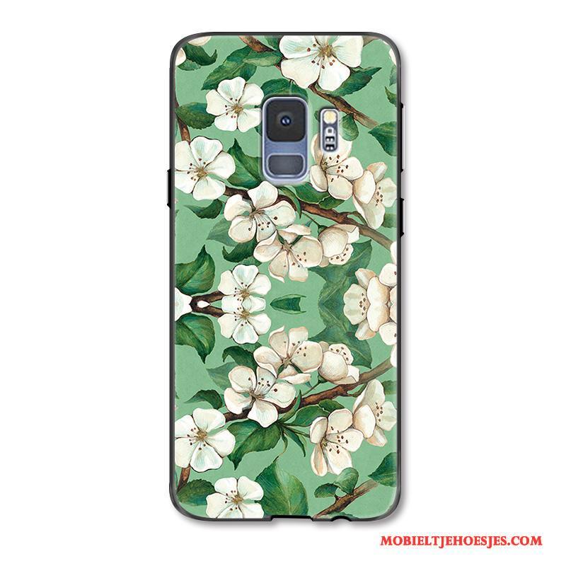 Samsung Galaxy S9 Hoesje Mini Scheppend Groen Reliëf Anti-fall Hanger Mode