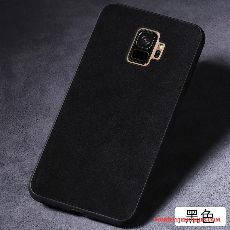 Samsung Galaxy S9 Hoesje Persoonlijk Scheppend Ster Wijnrood Anti-fall All Inclusive Suede