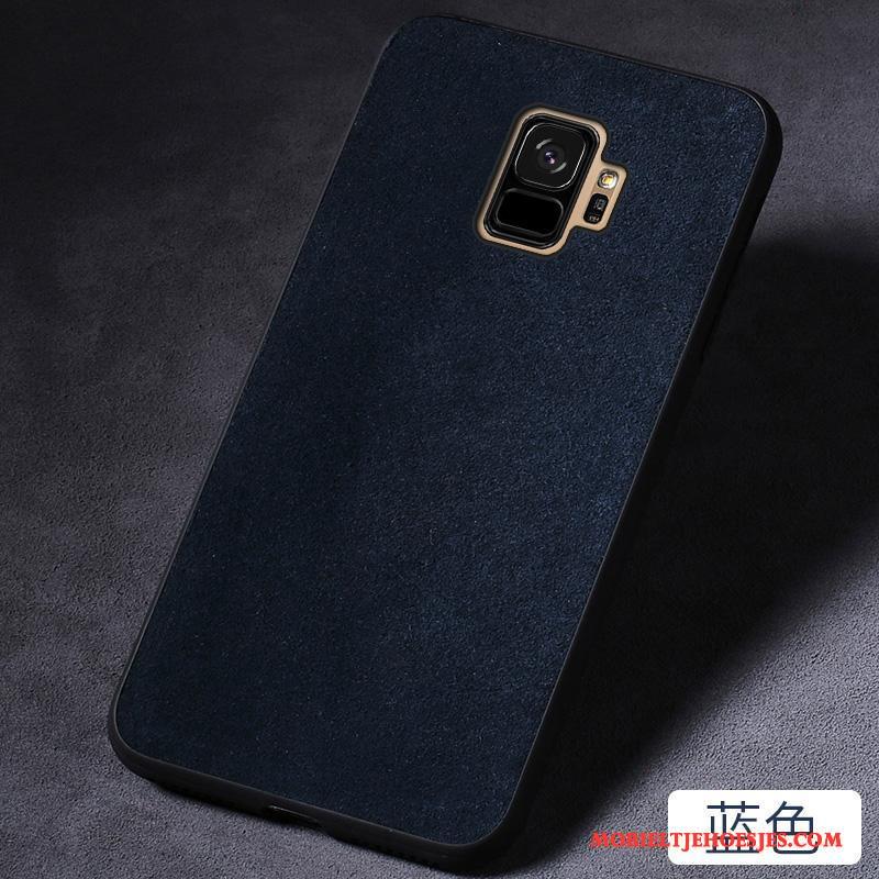 Samsung Galaxy S9 Hoesje Persoonlijk Scheppend Ster Wijnrood Anti-fall All Inclusive Suede
