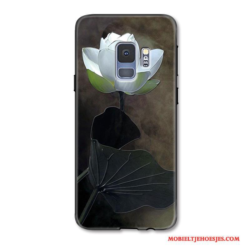 Samsung Galaxy S9 Hoesje Reliëf Vers Wit Ster Bescherming Kunst Hoes