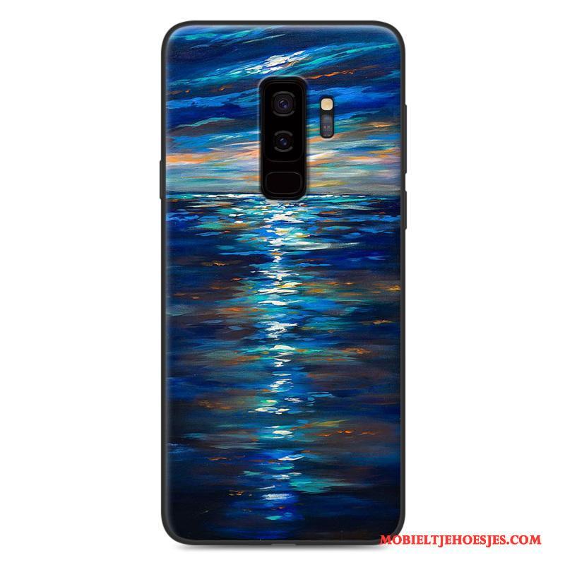 Samsung Galaxy S9 Hoesje Telefoon Bescherming Schrobben Spotprent Zacht Grijs Ster