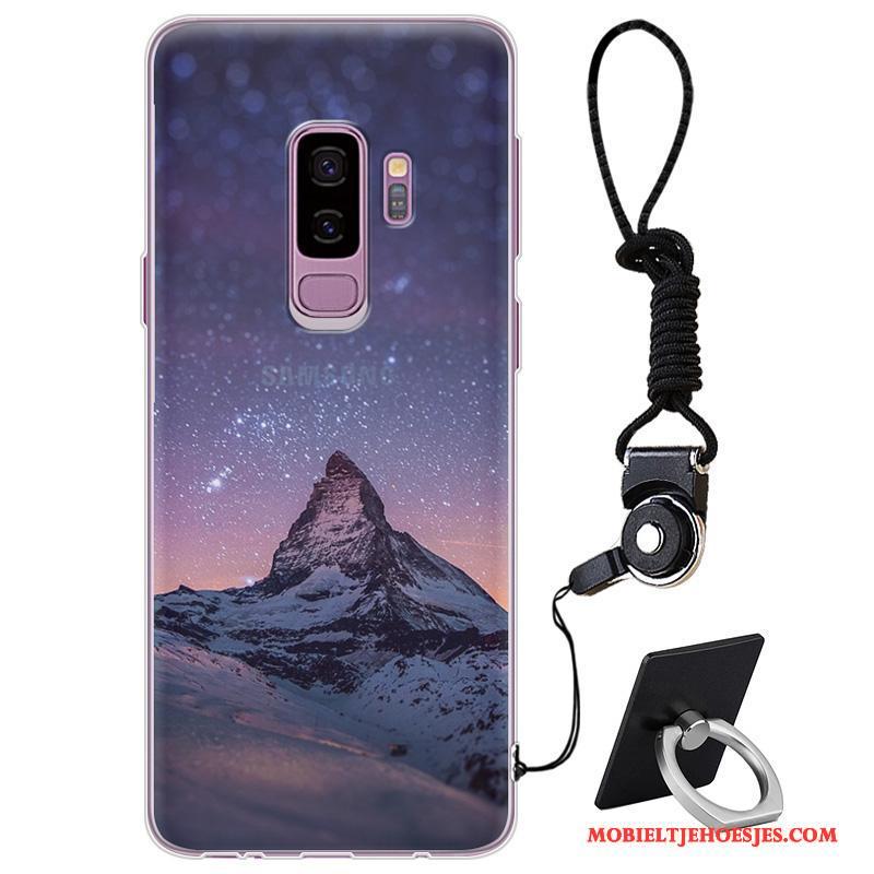 Samsung Galaxy S9+ Hoesje Telefoon Purper Siliconen Persoonlijk Bescherming Ster Trendy Merk