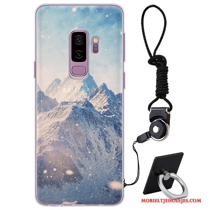 Samsung Galaxy S9+ Hoesje Telefoon Purper Siliconen Persoonlijk Bescherming Ster Trendy Merk