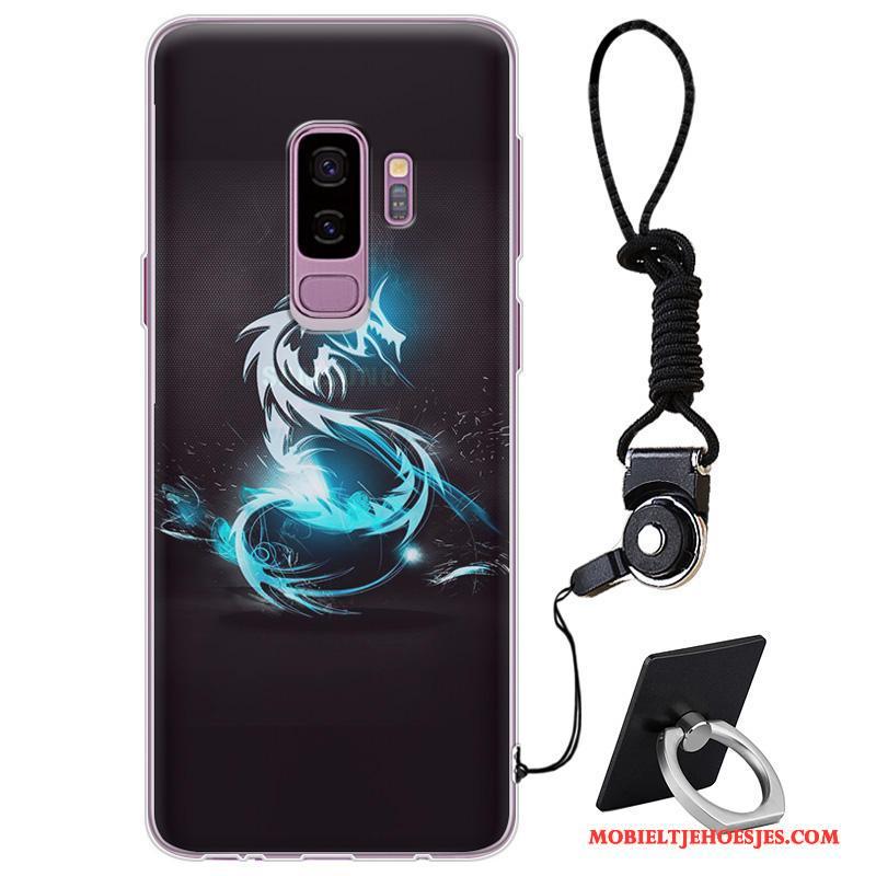 Samsung Galaxy S9+ Hoesje Telefoon Purper Siliconen Persoonlijk Bescherming Ster Trendy Merk