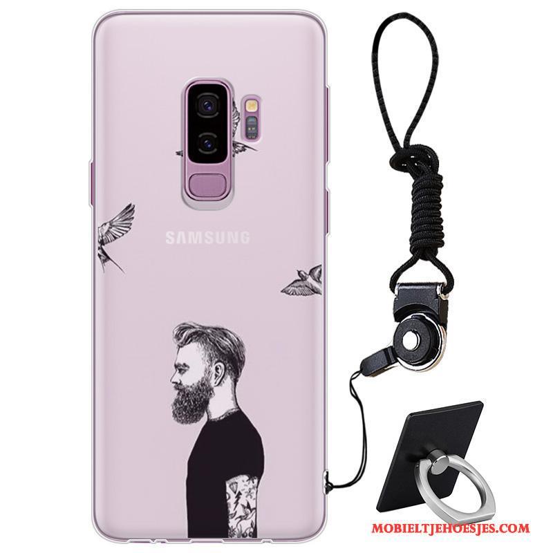 Samsung Galaxy S9+ Hoesje Telefoon Purper Siliconen Persoonlijk Bescherming Ster Trendy Merk