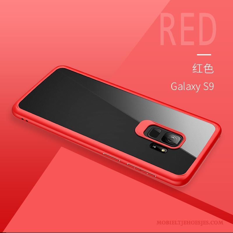 Samsung Galaxy S9 Hoesje Zwart Rood All Inclusive Persoonlijk Doorzichtig Ster Eenvoudige