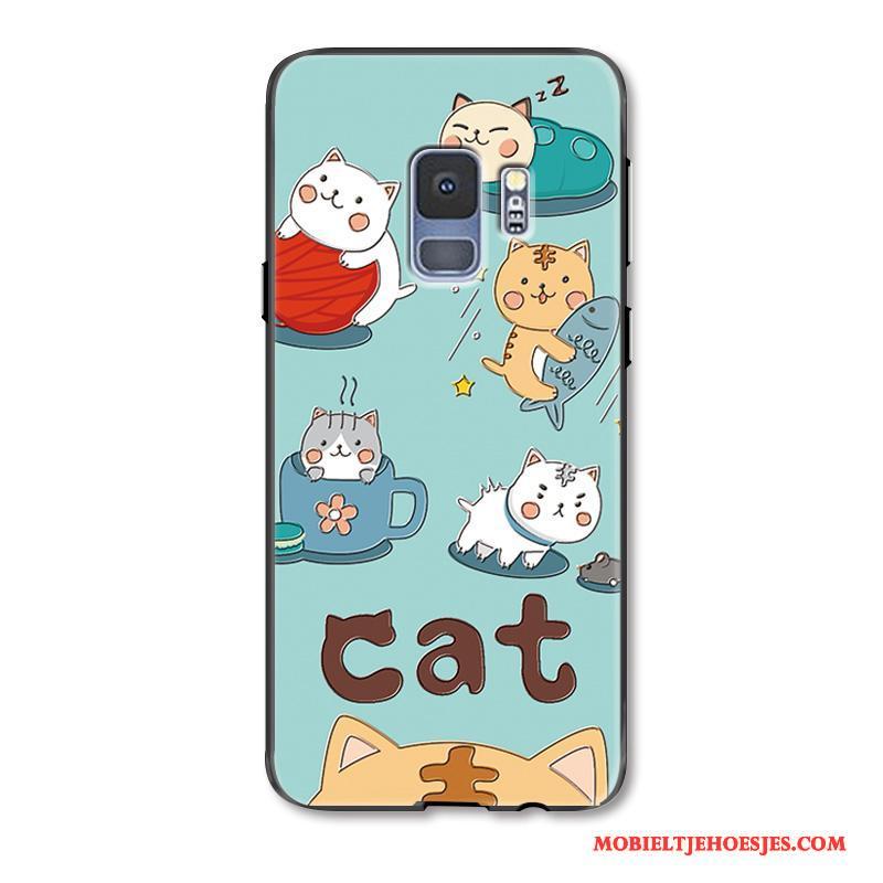 Samsung Galaxy S9 Kat Hoes Student Anti-fall Hanger Siliconen Hoesje Telefoon