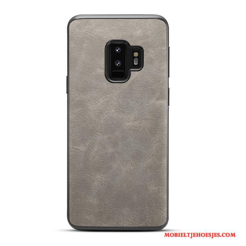 Samsung Galaxy S9 Leer Geel Hoesje Telefoon Anti-fall All Inclusive Bescherming Ster