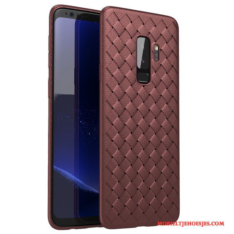 Samsung Galaxy S9+ Persoonlijk Bescherming Hoesje Telefoon Anti-fall Trend Weven Patroon