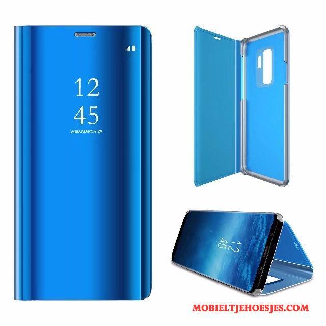 Samsung Galaxy S9+ Purper Hoes Hoesje Telefoon Folio Winterslaap Ster Spiegel
