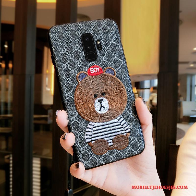 Samsung Galaxy S9+ Scheppend Hoesje Telefoon All Inclusive Beren Rood Ster Borduurwerk