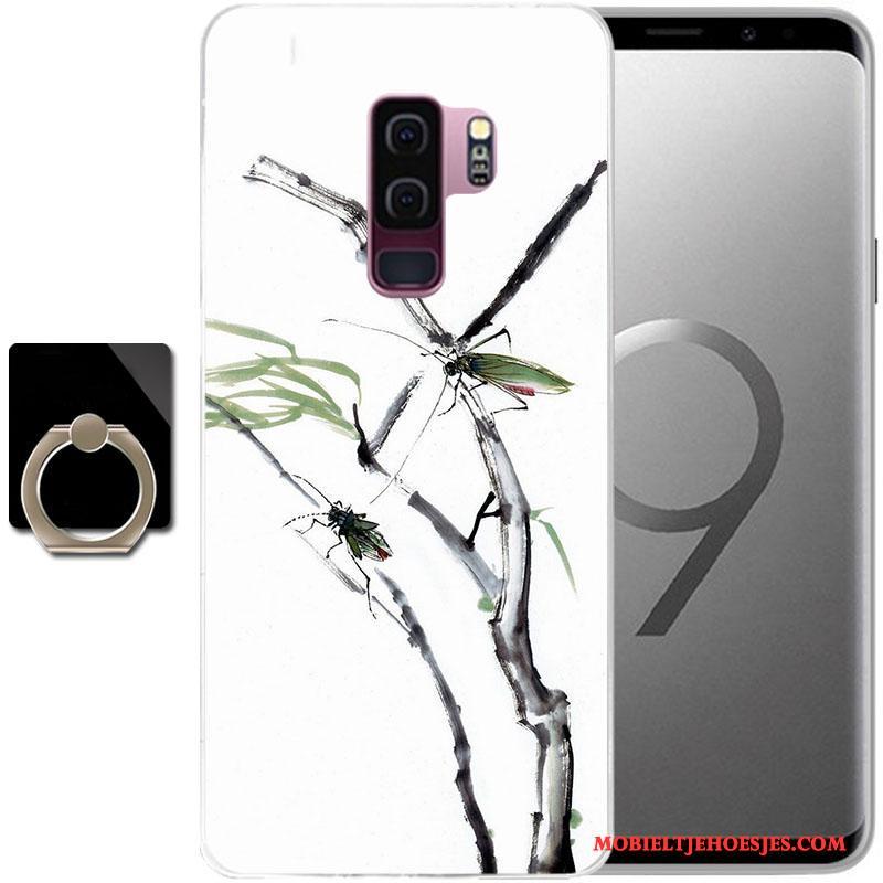 Samsung Galaxy S9+ Ster Hoes Hoesje Anti-fall Telefoon Geschilderd Purper