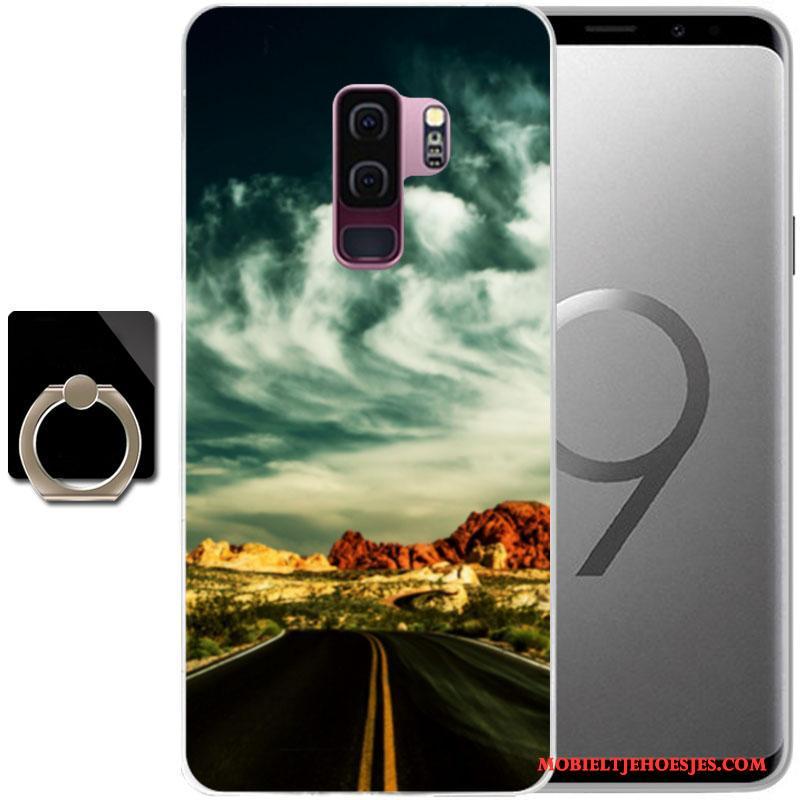 Samsung Galaxy S9+ Ster Hoes Hoesje Anti-fall Telefoon Geschilderd Purper