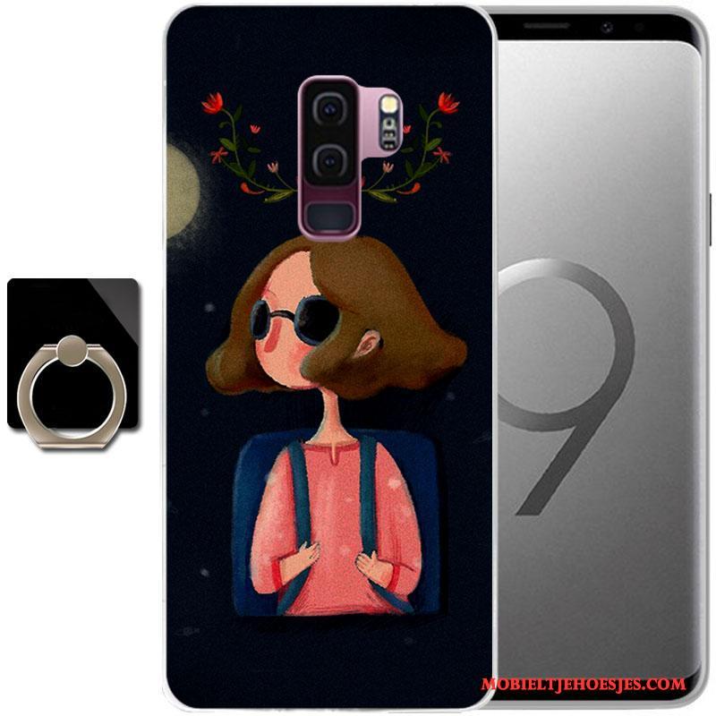 Samsung Galaxy S9+ Ster Hoes Hoesje Anti-fall Telefoon Geschilderd Purper