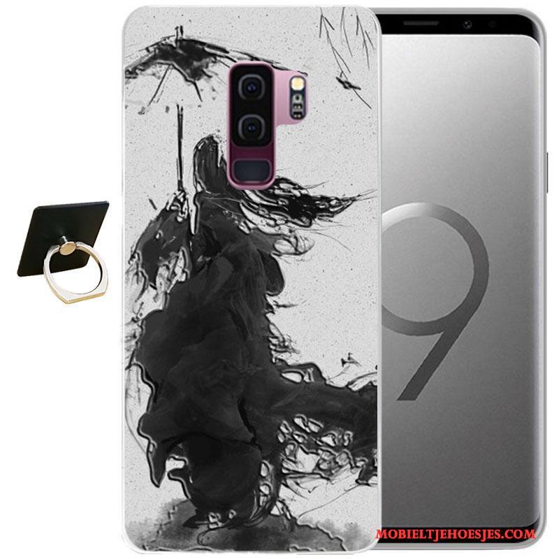 Samsung Galaxy S9+ Ster Zacht Bescherming Spotprent Hoesje Telefoon Roze Wind