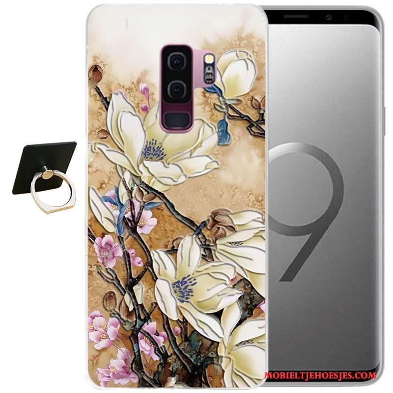 Samsung Galaxy S9+ Ster Zacht Bescherming Spotprent Hoesje Telefoon Roze Wind