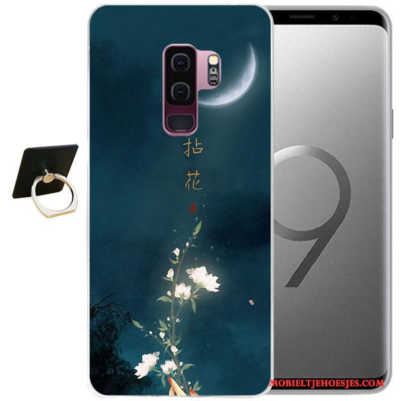 Samsung Galaxy S9+ Ster Zacht Bescherming Spotprent Hoesje Telefoon Roze Wind