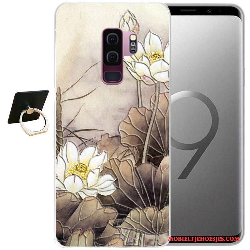 Samsung Galaxy S9+ Ster Zacht Bescherming Spotprent Hoesje Telefoon Roze Wind