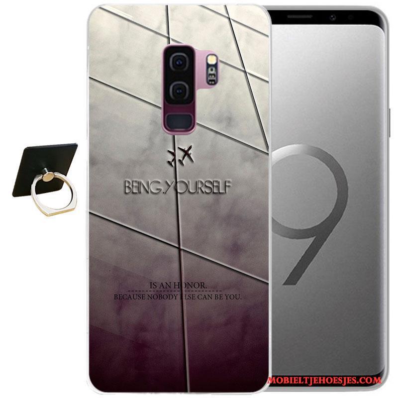 Samsung Galaxy S9+ Ster Zacht Bescherming Spotprent Hoesje Telefoon Roze Wind