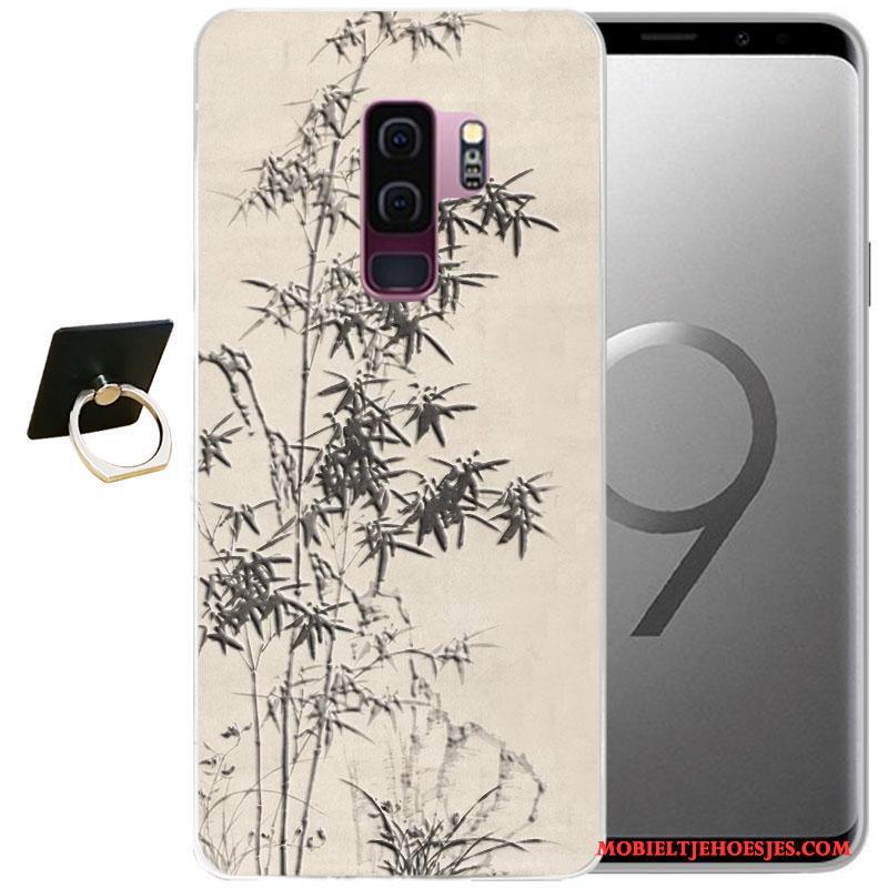 Samsung Galaxy S9+ Ster Zacht Bescherming Spotprent Hoesje Telefoon Roze Wind