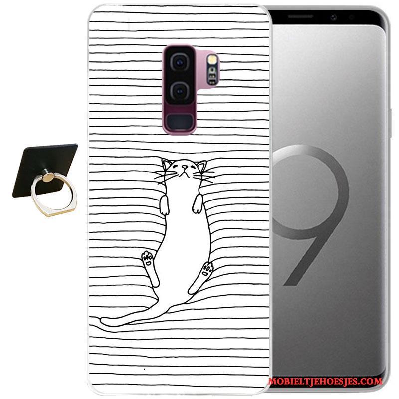 Samsung Galaxy S9+ Ster Zacht Bescherming Spotprent Hoesje Telefoon Roze Wind