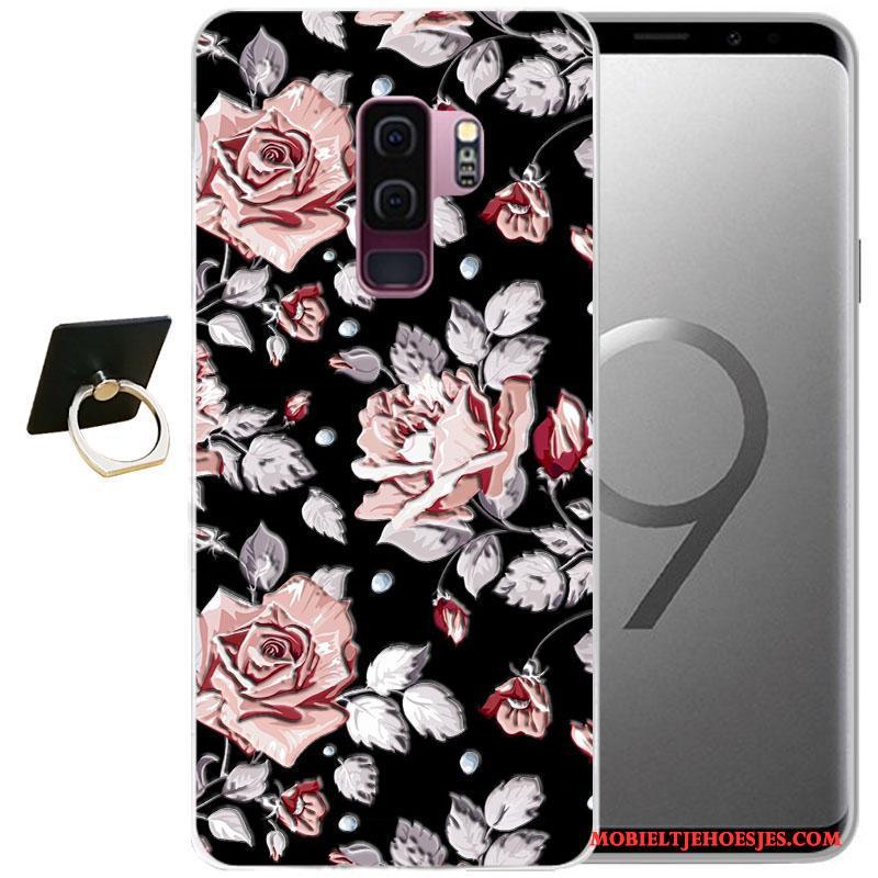 Samsung Galaxy S9+ Ster Zacht Bescherming Spotprent Hoesje Telefoon Roze Wind