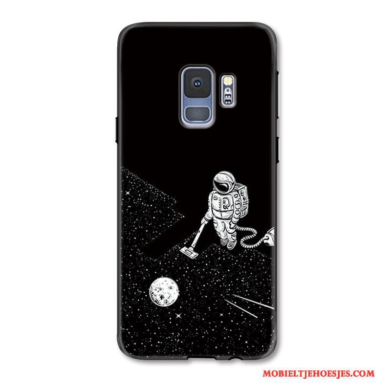 Samsung Galaxy S9+ Wit Spotprent Reliëf Hoesje Telefoon Ster Hanger Scheppend