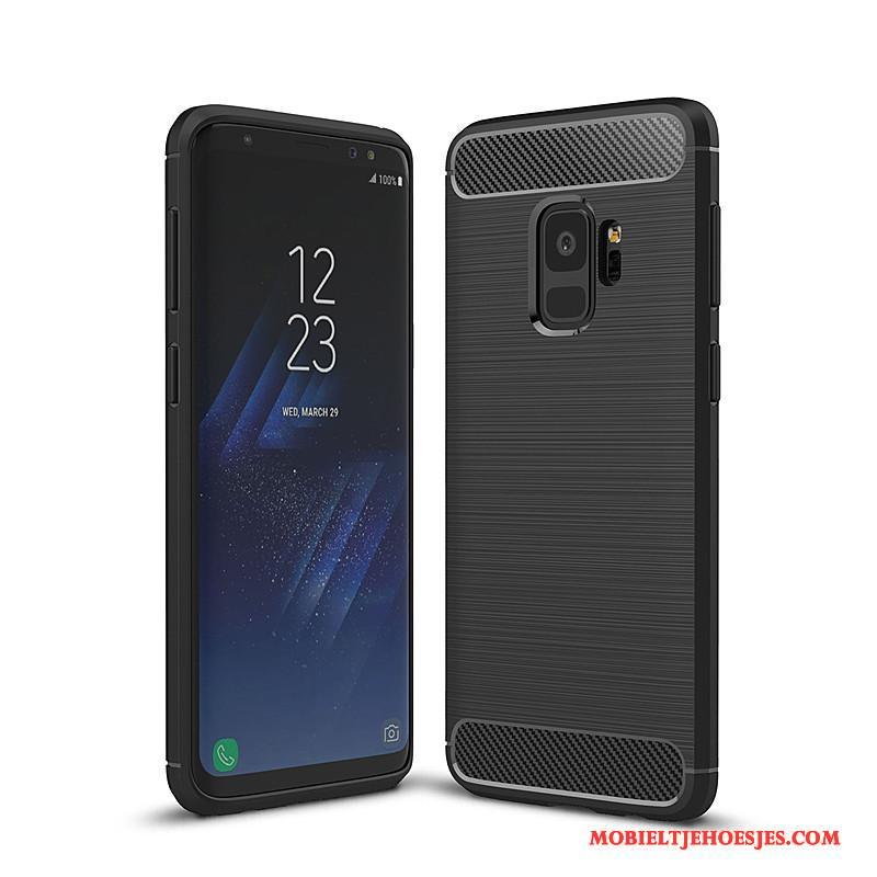 Samsung Galaxy S9 Zacht Anti-fall All Inclusive Siliconen Fiber Hoes Hoesje