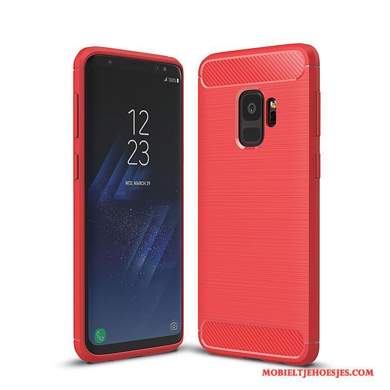 Samsung Galaxy S9 Zacht Anti-fall All Inclusive Siliconen Fiber Hoes Hoesje